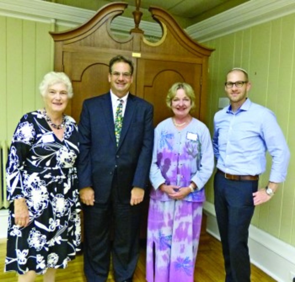 Touro officers are, left to right, Rita Slom, secretary; outgoing Chair Andrew Teitz; newly elected Chair Diane Hurley and Michael Pimental, treasurer.